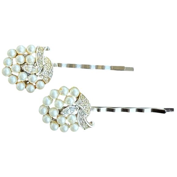 Bridal Hair Pins Pearl Rhinestone Vintage Jewelry Wedding Hair Accessories main image 7